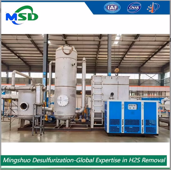 Dessulfurizador de hidróxido de ferro com alta capacidade de enxofre para fluxo de CO2